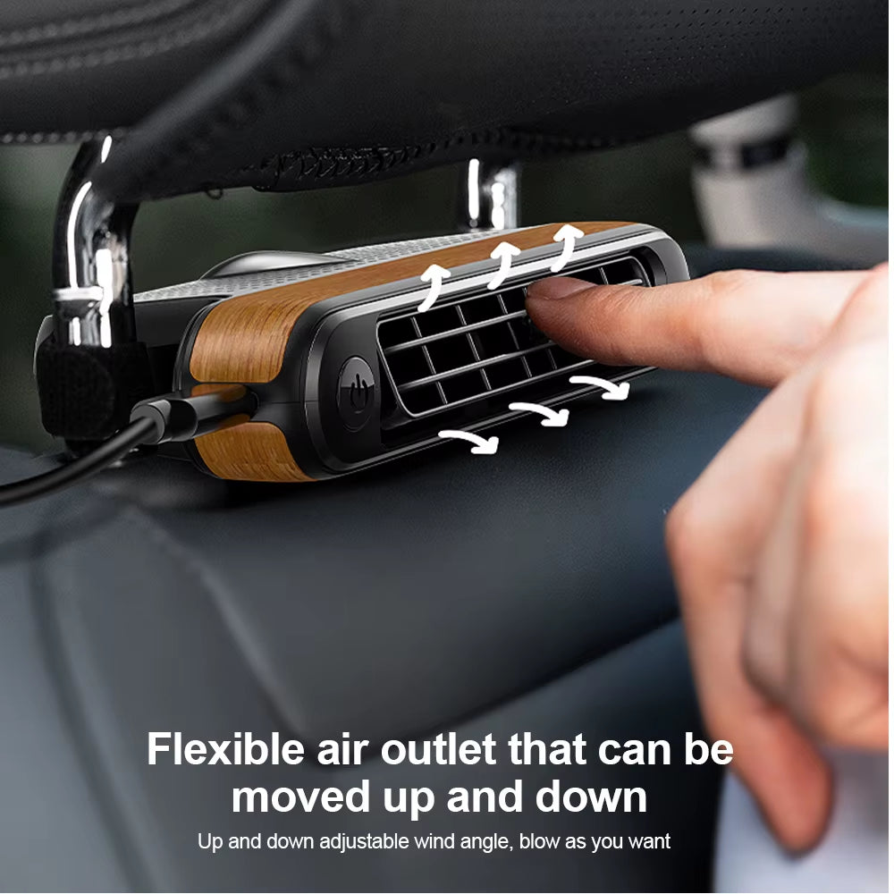 Portable Car Seat Cooling Fan Car Rear Backrest Electric Fan USB Power Supply Fan Air Conditioner Car Interior Accessories